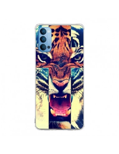 Coque Oppo Reno4 Pro 5G Tigre Swag Croix Roar Tiger - Laetitia