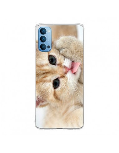 Coque Oppo Reno4 Pro 5G Chat Cat Tongue - Laetitia