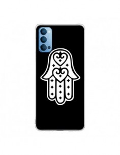 Coque Oppo Reno4 Pro 5G Main de Fatma Oeil Noir - Laetitia