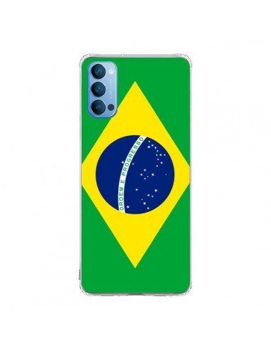 Coque Oppo Reno4 Pro 5G Drapeau Brésil Brésilien - Laetitia
