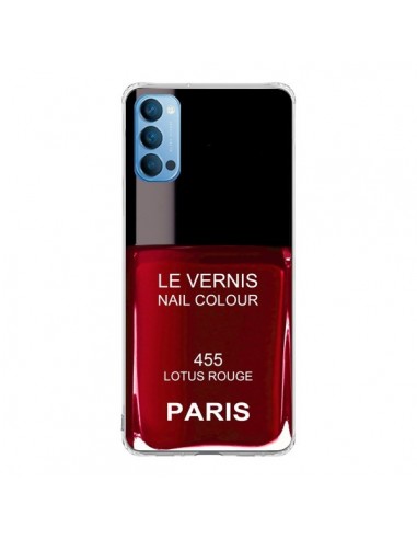 Coque Oppo Reno4 Pro 5G Vernis Paris Lotus Rouge - Laetitia