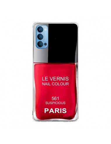 Coque Oppo Reno4 Pro 5G Vernis Paris Suspicious Rouge - Laetitia