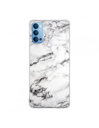 Coque Oppo Reno4 Pro 5G Marbre Marble Blanc White - Laetitia