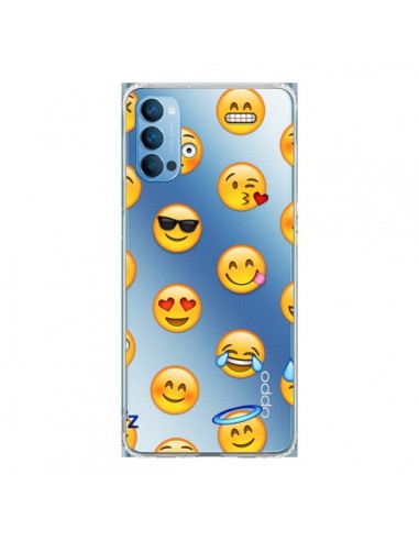 Coque Oppo Reno4 Pro 5G Smiley Emoticone Emoji Transparente - Laetitia