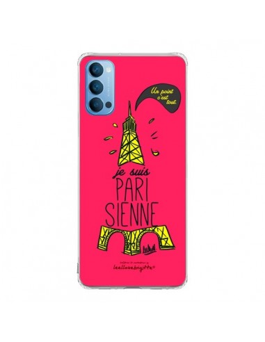 Coque Oppo Reno4 Pro 5G Je suis Parisienne La Tour Eiffel Rose - Leellouebrigitte
