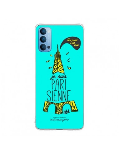 Coque Oppo Reno4 Pro 5G Je suis Parisienne La Tour Eiffel Bleu - Leellouebrigitte
