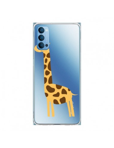 Coque Oppo Reno4 Pro 5G Girafe Giraffe Animal Savane Transparente - Petit Griffin