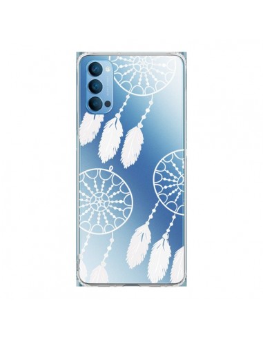 Coque Oppo Reno4 Pro 5G Attrape Rêves Blanc Dreamcatcher Triple Transparente - Petit Griffin