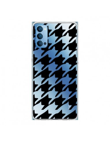 Coque Oppo Reno4 Pro 5G Vichy Gros Carre noir Transparente - Petit Griffin