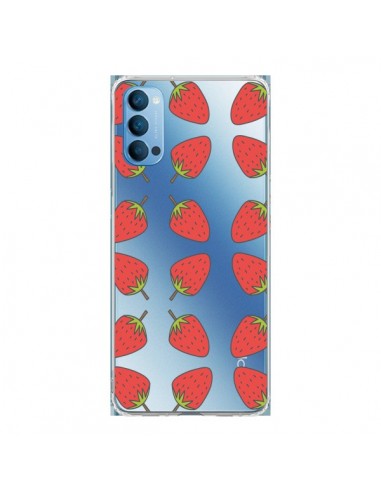 Coque Oppo Reno4 Pro 5G Fraise Fruit Strawberry Transparente - Petit Griffin
