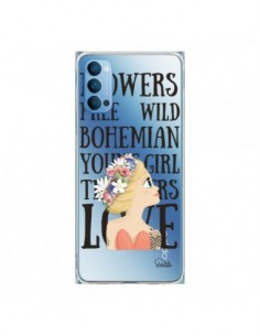 Coque Oppo Reno4 Pro 5G Flowers Love Transparente - Lolo...