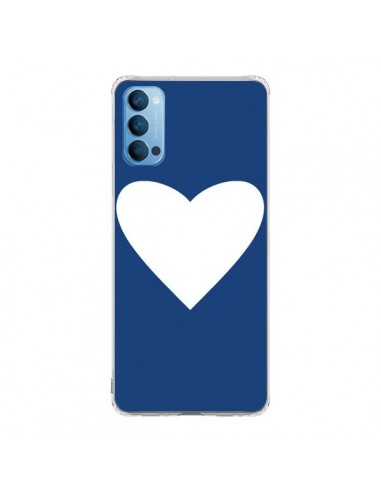 Coque Oppo Reno4 Pro 5G Coeur Navy Blue Heart - Mary Nesrala