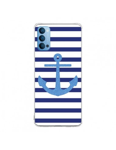 Coque Oppo Reno4 Pro 5G Ancre Voile Marin Navy Blue - Mary Nesrala