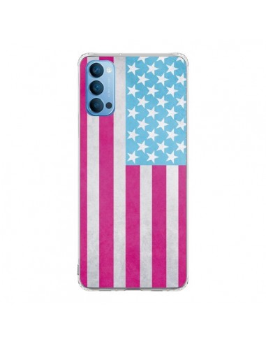 Coque Oppo Reno4 Pro 5G Drapeau USA Vintage - Mary Nesrala