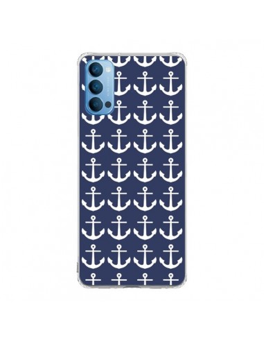 Coque Oppo Reno4 Pro 5G Ancre Marin Bleu Anchors Navy - Mary Nesrala