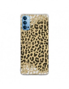 Coque Oppo Reno4 Pro 5G Leopard Golden Or Doré - Mary...