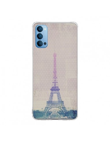 Coque Oppo Reno4 Pro 5G I love Paris Tour Eiffel - Mary Nesrala