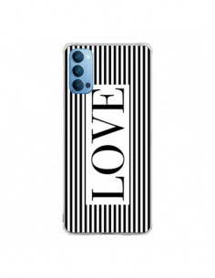 Coque Oppo Reno4 Pro 5G Love Noir et Blanc - Mary Nesrala