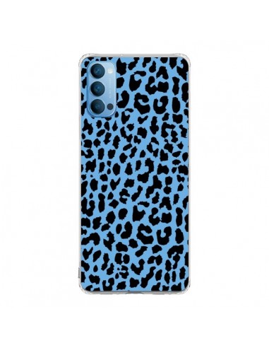 Coque Oppo Reno4 Pro 5G Leopard Bleu Neon - Mary Nesrala
