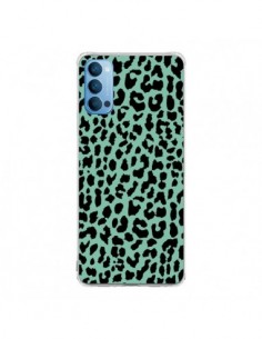 Coque Oppo Reno4 Pro 5G Leopard Mint Vert Neon - Mary...