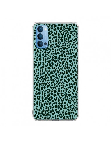 Coque Oppo Reno4 Pro 5G Leopard Turquoise Neon - Mary Nesrala