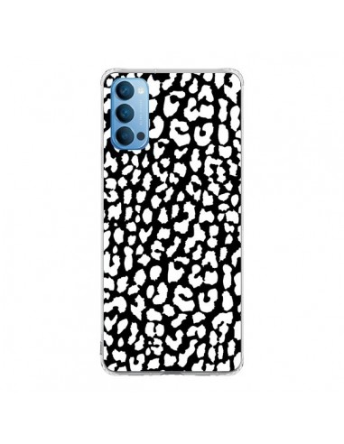 Coque Oppo Reno4 Pro 5G Leopard Noir et Blanc - Mary Nesrala