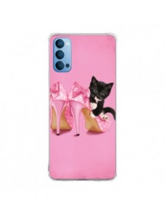 Coque Oppo Reno4 Pro 5G Chaton Chat Noir Kitten Chaussure...
