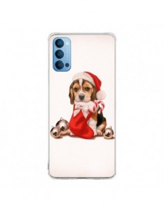 Coque Oppo Reno4 Pro 5G Chien Dog Pere Noel Christmas -...
