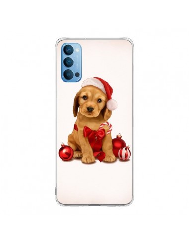Coque Oppo Reno4 Pro 5G Chien Dog Pere Noel Christmas Boules Sapin - Maryline Cazenave