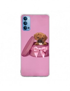 Coque Oppo Reno4 Pro 5G Chien Dog Boite Noeud Triste -...