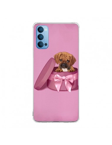 Coque Oppo Reno4 Pro 5G Chien Dog Boite Noeud Triste - Maryline Cazenave