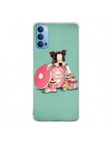 Coque Oppo Reno4 Pro 5G Chien Dog Cupcakes Gateau Boite - Maryline Cazenave