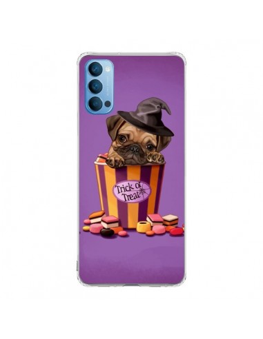 Coque Oppo Reno4 Pro 5G Chien Dog Halloween Sorciere Bonbon - Maryline Cazenave