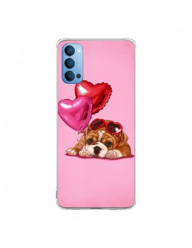 Coque Oppo Reno4 Pro 5G Chien Dog Lunettes Coeur Ballon - Maryline Cazenave