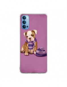 Coque Oppo Reno4 Pro 5G Chien Dog Echarpe Bonnet Froid...