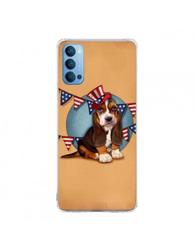 Coque Oppo Reno4 Pro 5G Chien Dog USA Americain - Maryline Cazenave