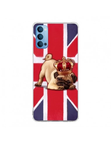 Coque Oppo Reno4 Pro 5G Chien Dog Anglais UK British Queen King Roi Reine - Maryline Cazenave