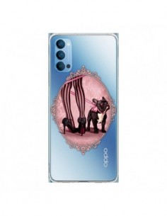 Coque Oppo Reno4 Pro 5G Lady Jambes Chien Bulldog Dog...