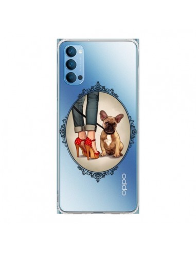 Coque Oppo Reno4 Pro 5G Lady Jambes Chien Bulldog Dog Transparente - Maryline Cazenave