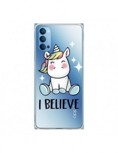 Coque Oppo Reno4 Pro 5G Licorne I Believe Transparente -...