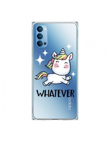 Coque Oppo Reno4 Pro 5G Licorne Whatever Transparente - Maryline Cazenave