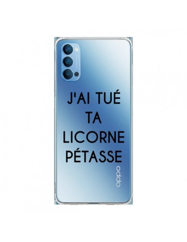 Coque Oppo Reno4 Pro 5G Tué Licorne Pétasse Transparente - Maryline Cazenave