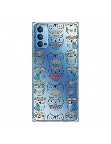 Coque Oppo Reno4 Pro 5G Chouettes Owl Hibou Transparente - Maria Jose Da Luz