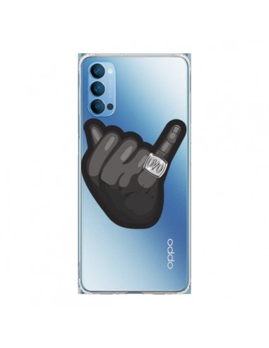 Coque Oppo Reno4 Pro 5G OVO Ring bague Transparente - Mikadololo