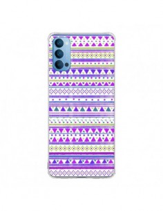 Coque Oppo Reno4 Pro 5G Bandana Violet Azteque - Monica...