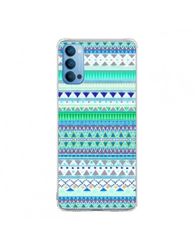 Coque Oppo Reno4 Pro 5G Chenoa Bleu Azteque - Monica Martinez