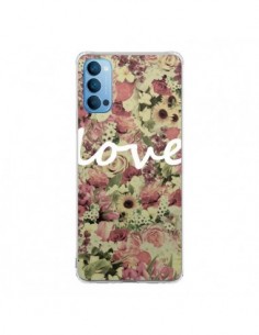 Coque Oppo Reno4 Pro 5G Love Blanc Flower - Monica Martinez