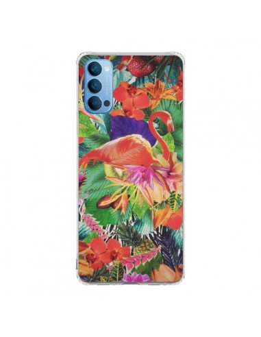 Coque Oppo Reno4 Pro 5G Tropical Flamant Rose - Monica Martinez