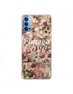 Coque Oppo Reno4 Pro 5G Vintage Love Flower - Monica...