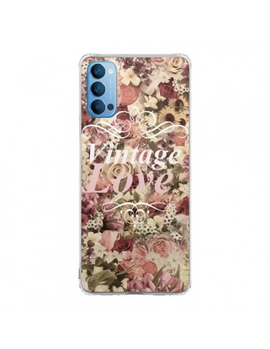 Coque Oppo Reno4 Pro 5G Vintage Love Flower - Monica Martinez